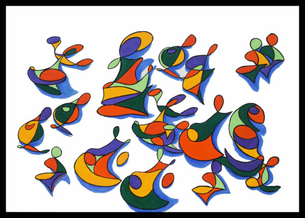 JE COURS, JE VOLE HUILE SUR TOILE 70/100