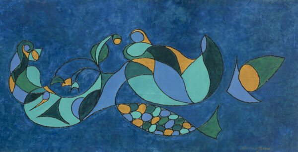 LA FIANCEE DE L'OCEAN HUILE SUR TOILE 80/160