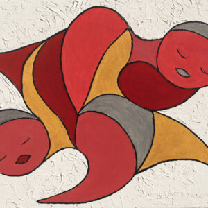 LE SOMMEIL DES ANGES HUILE SUR TOILE 54/73