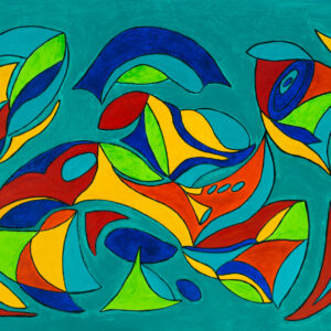 LES CERFS VOLANTS HUILE SUR TOILE 70/100