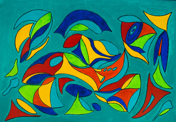 LES CERFS VOLANTS HUILE SUR TOILE 70/100