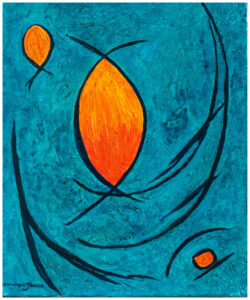 OESIE 1 HUILE SUR TOILE AVEC CERNE ACRYLIQUE 55/45