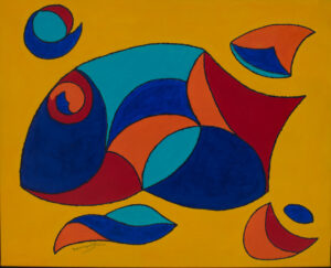 SATELLITES DE LA MEMOIRE HUILE SUR TOILE 80/100