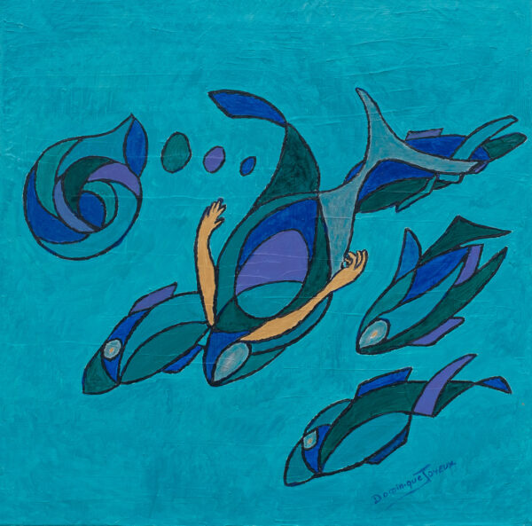 SIRENE ESCORTEE HUILE SUR TOILE 50/50