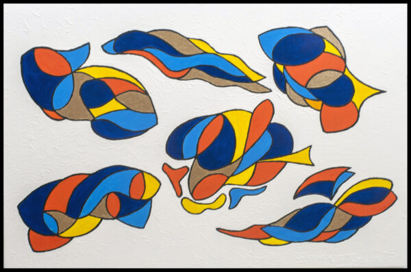 VARIATION SUR LES VAGUES HUILE SUR TOILE 55/81