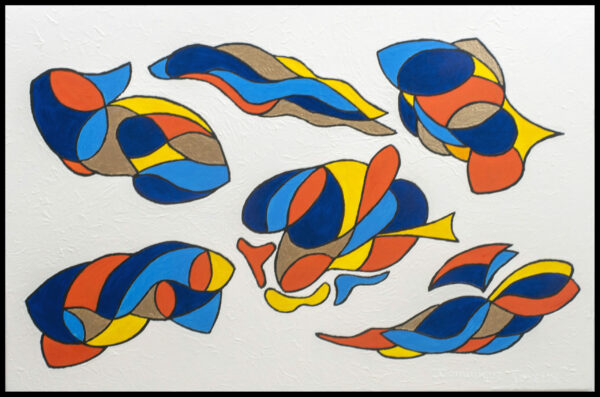 VARIATION SUR LES VAGUES HUILE SUR TOILE 55/81