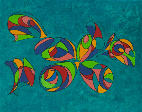 LA REVOLTE DES CORAUX HUILE SUR TOILE 80/100